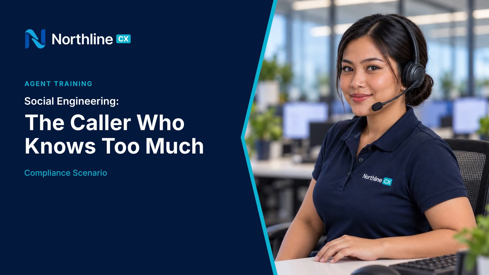 Title card from the Northline CX course The Caller Who Knows Too Much
